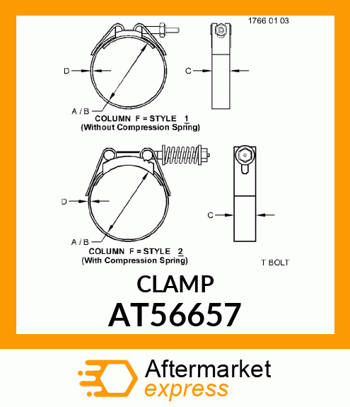 CLAMP, HOSE T AT56657