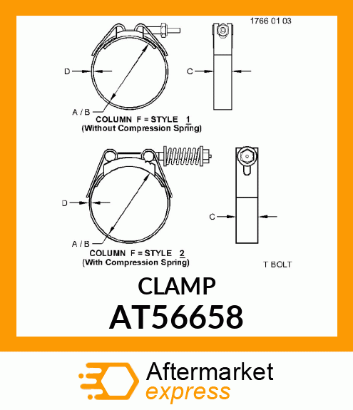 CLAMP,HOSE T AT56658