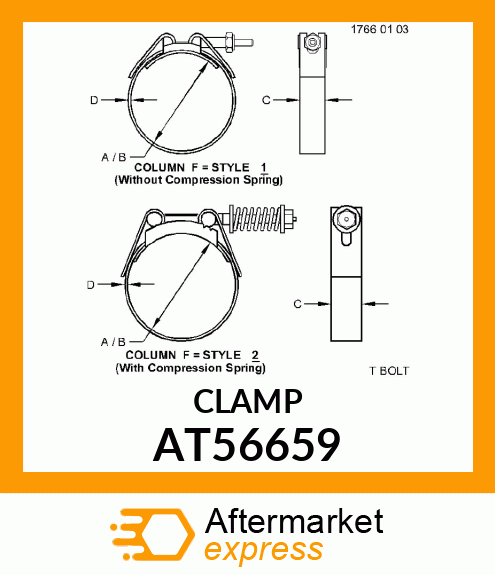 CLAMP, HOSE T AT56659