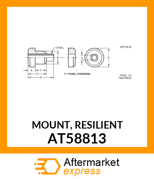 MOUNT, RESILIENT AT58813