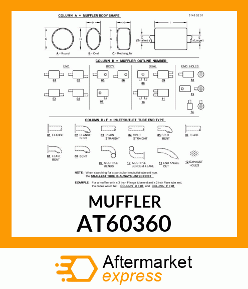 MUFFLER AT60360