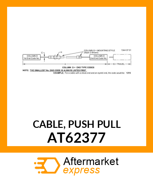 CABLE, PUSH PULL AT62377