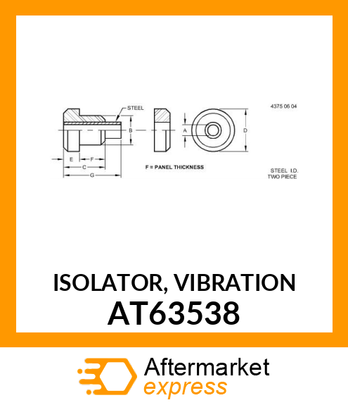ISOLATOR, VIBRATION AT63538