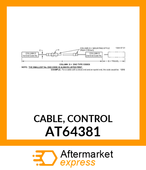 CABLE, CONTROL AT64381