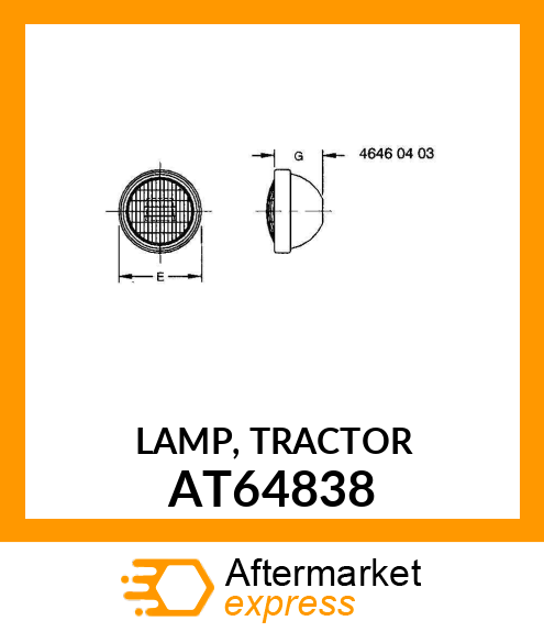 LAMP, TRACTOR AT64838