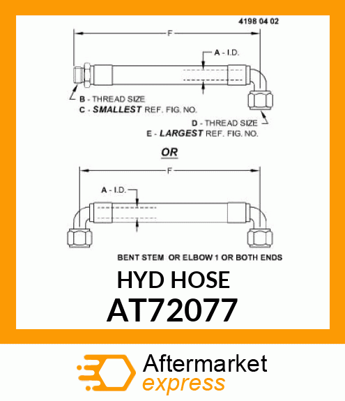 HOSE, HYDRAULIC AT72077