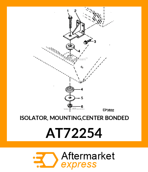 ISOLATOR, MOUNTING,CENTER BONDED AT72254