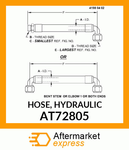 HOSE, HYDRAULIC AT72805