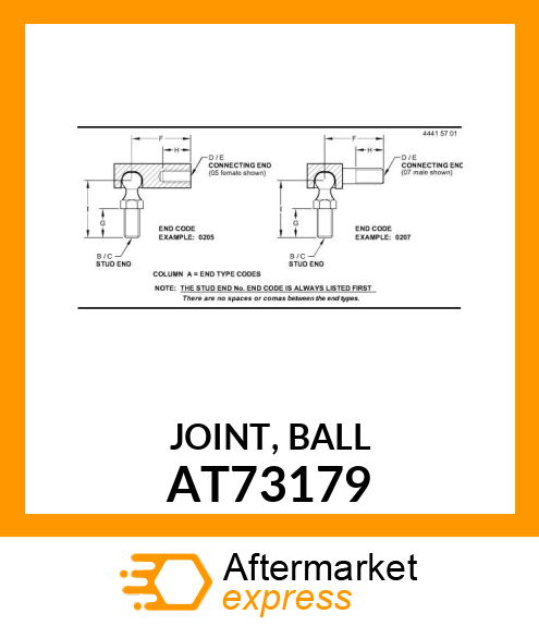 JOINT, BALL AT73179