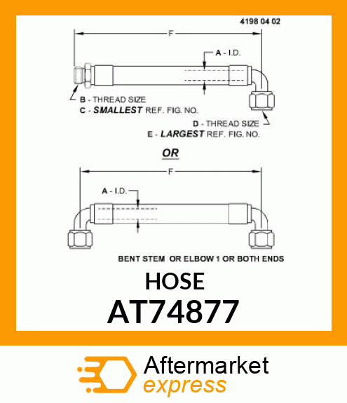 HOSE, HYDRAULIC AT74877