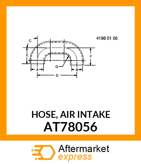 HOSE, AIR INTAKE AT78056