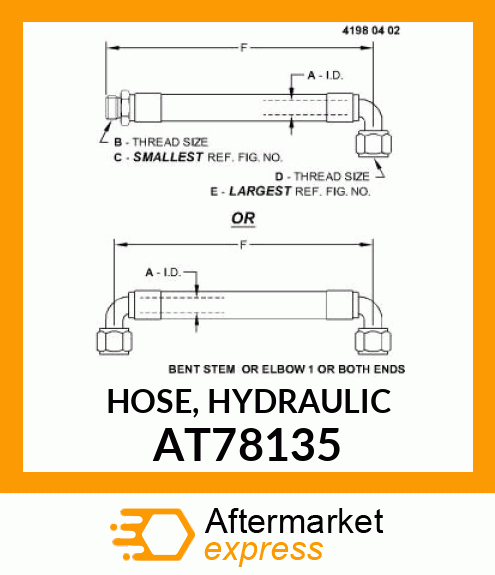 HOSE, HYDRAULIC AT78135