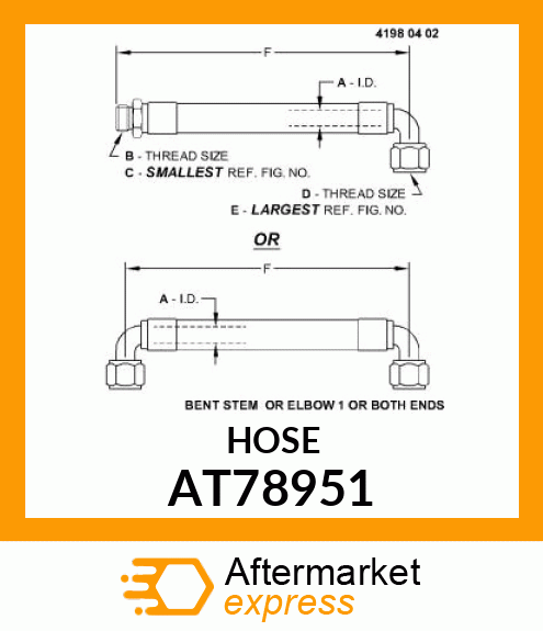 HOSE, HYDRAULIC AT78951