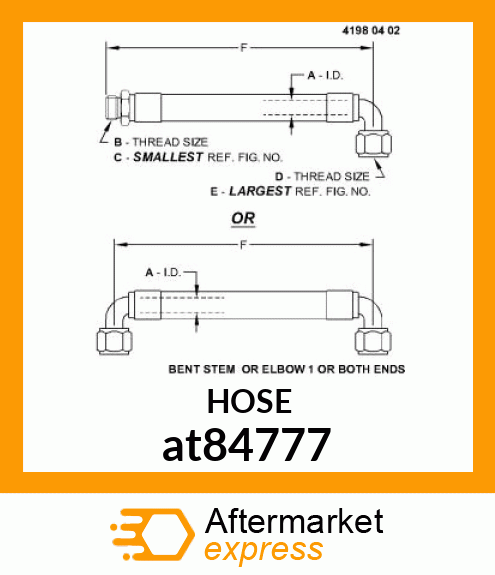 HOSE,HYDRAULIC at84777