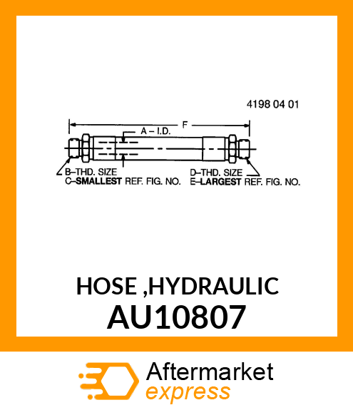 HOSE ,HYDRAULIC AU10807
