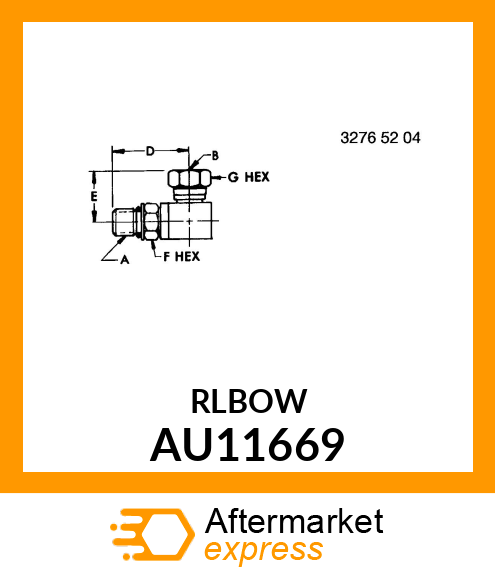 UNION, 90 DEGREE ADAPTER AU11669