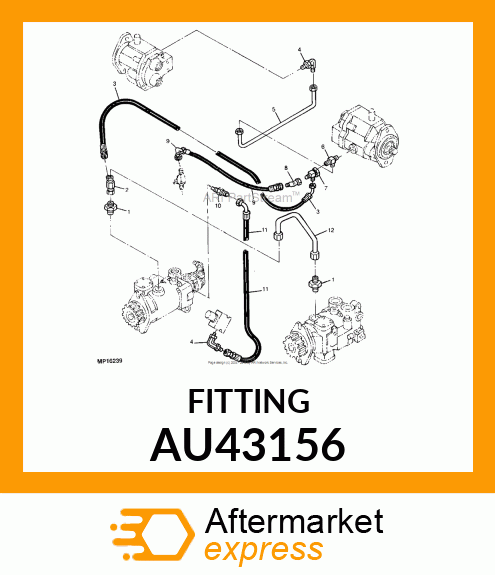 ELBOW,45 DEGREES SWIVEL AU43156