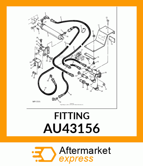 ELBOW,45 DEGREES SWIVEL AU43156