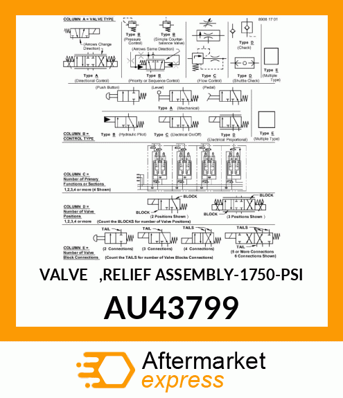 VALVE ,RELIEF ASSEMBLY AU43799