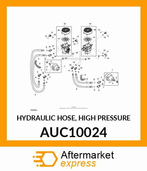 HYDRAULIC HOSE, HIGH PRESSURE AUC10024