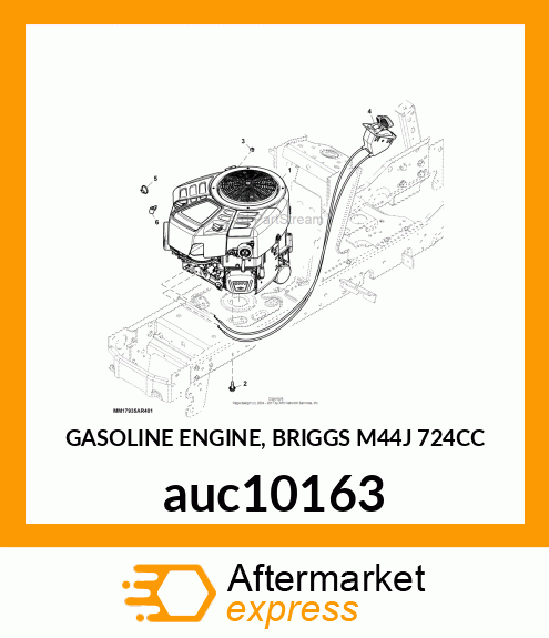 GASOLINE ENGINE, BRIGGS M44J 724CC auc10163