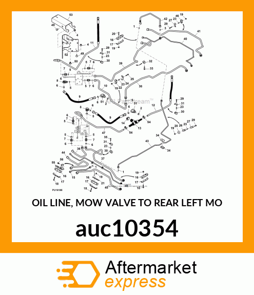 OIL LINE, MOW VALVE TO REAR LEFT MO auc10354