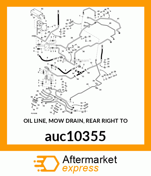 OIL LINE, MOW DRAIN, REAR RIGHT TO auc10355