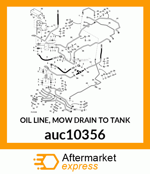 OIL LINE, MOW DRAIN TO TANK auc10356