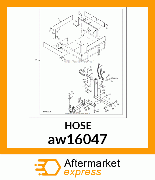 HOSE, HYDRAULIC (.375" X 17.5") AW16047