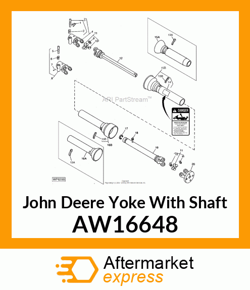 YOKE W/SHAFT AW16648