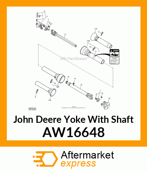 YOKE W/SHAFT AW16648