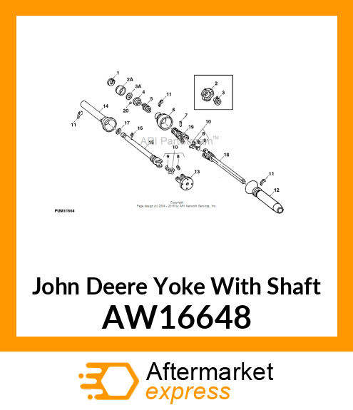 YOKE W/SHAFT AW16648