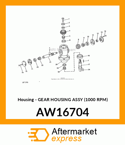Housing - GEAR HOUSING ASSY (1000 RPM) AW16704