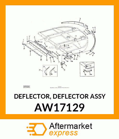 DEFLECTOR, DEFLECTOR ASSY AW17129