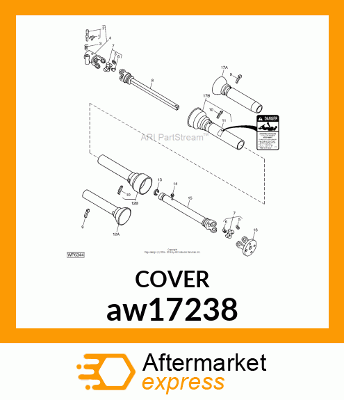 SHIELD, POWERSHAFT (OUTER) W/BRGS. aw17238