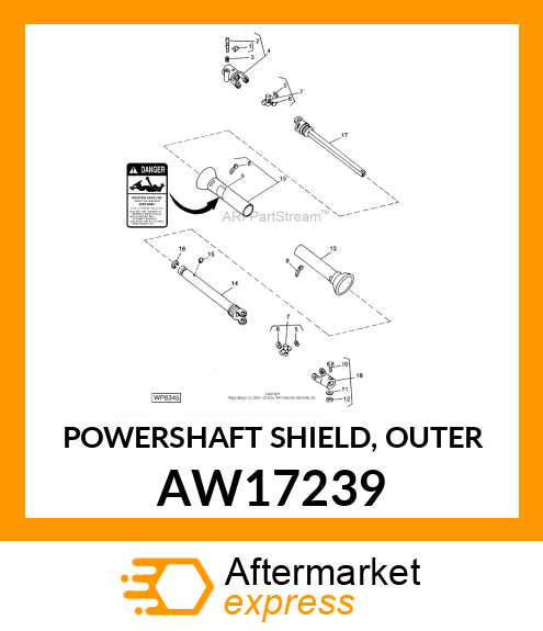 POWERSHAFT SHIELD, OUTER AW17239