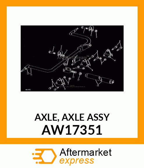 AXLE, AXLE ASSY AW17351
