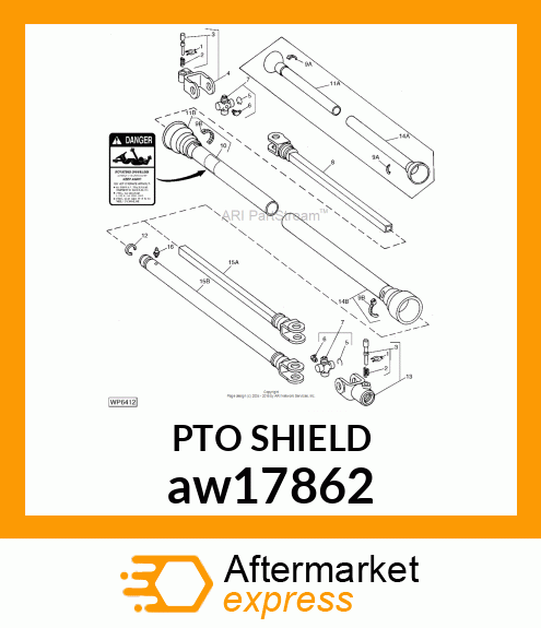 POWERSHAFT SHIELD W/BEARINGS aw17862