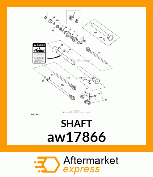 YOKE W/SHAFT aw17866