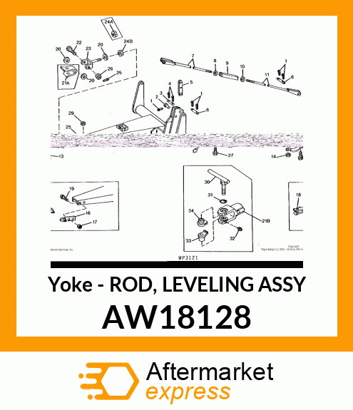 Yoke - ROD, LEVELING ASSY AW18128