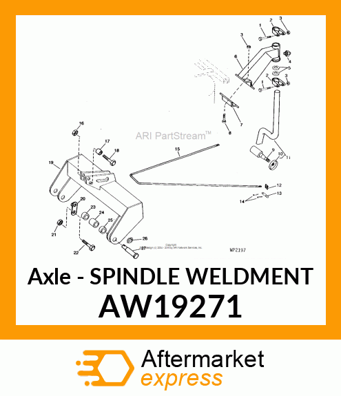 Axle - SPINDLE WELDMENT AW19271
