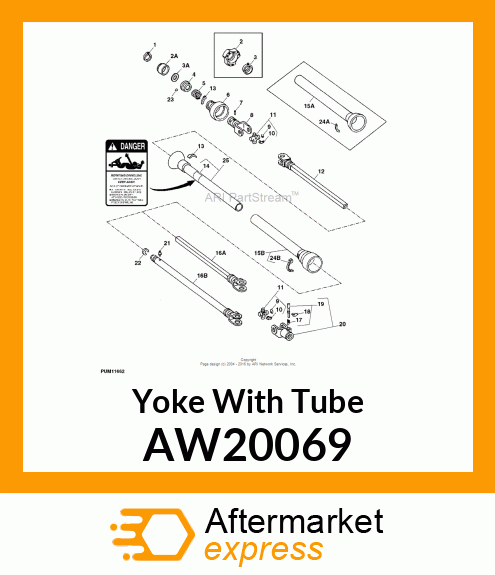 YOKE W/TUBE AW20069