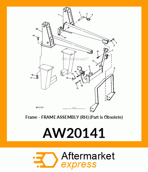 Frame - FRAME ASSEMBLY (RH) (Part is Obsolete) AW20141