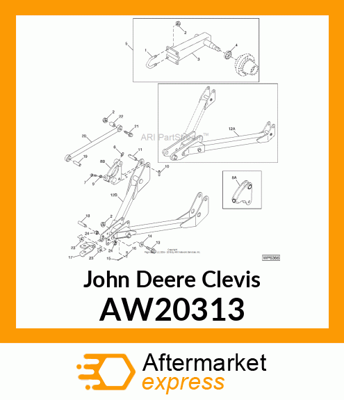 CLEVIS, CLEVIS WIDE ASSY. AW20313