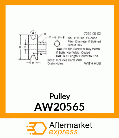 SHEAVE C SECTION AW20565