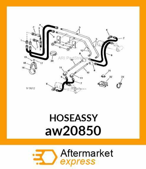 HOSE, HYDRAULIC (9.52 X 365 MM) aw20850