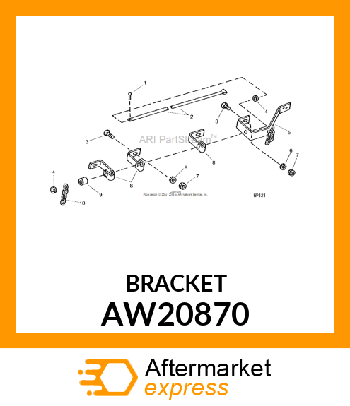 SUPPORT, SUPPORT ASSY. R.H. AW20870