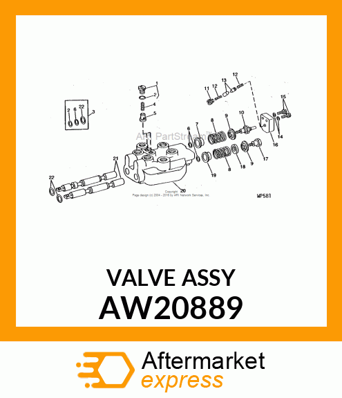 Valve - CONTROL VALVE ASSY - 2 SPOOL AW20889