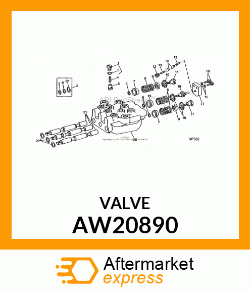Valve - CONTROL VALVE ASSY - 3 SPOOL AW20890