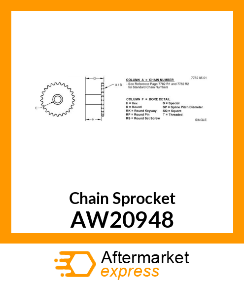 Chain Sprocket AW20948